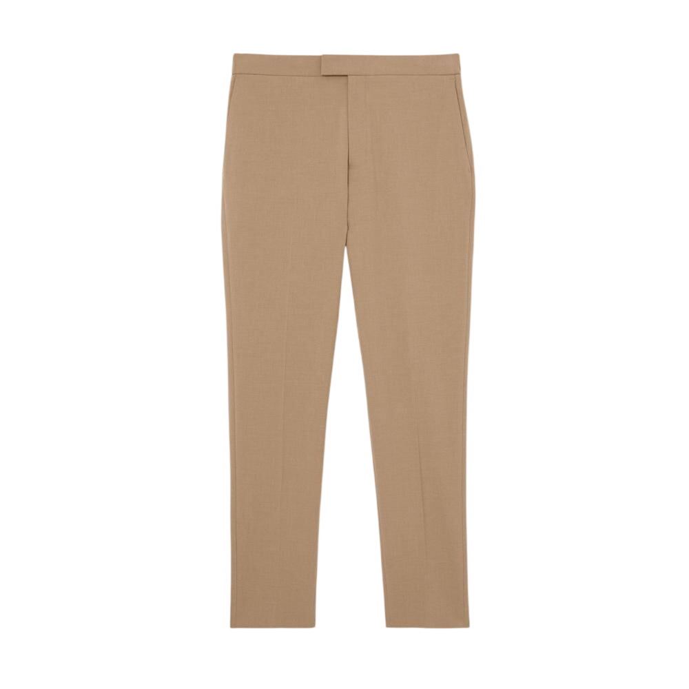 REISS Found Slim Fit Stretch Relaxed-Fit Drawstring Trousers in Soft Camel Brown